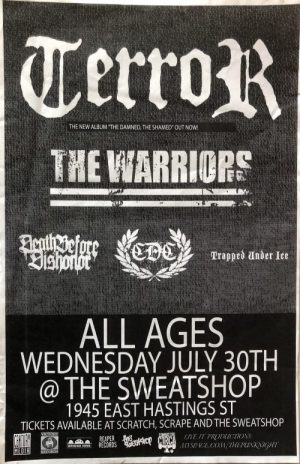 Terror / The Warriors - “Vancouver” 11"x17"